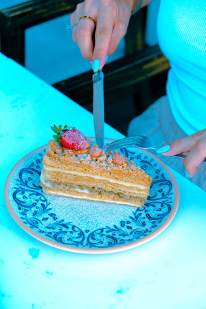 Delicious Birthday Cake with Colorful Sprinkles