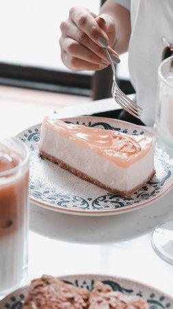 Creative Pastry Art: Birthday Cake with Modern Designの写真素材