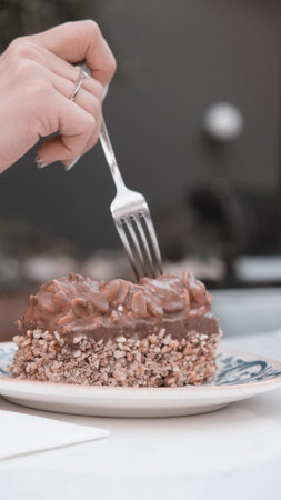 Delicious Birthday Cake with Colorful Sprinklesの写真素材