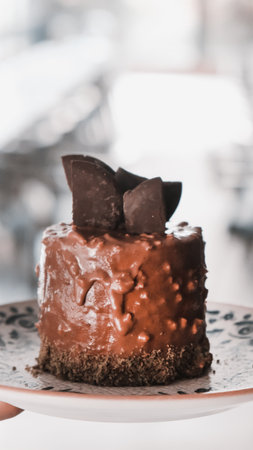 Close-up of a Beautiful Birthday Cake Decorationの写真素材