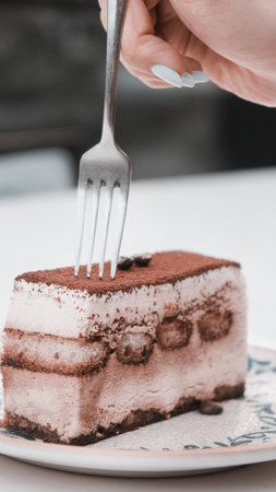 Creative Pastry Art: Birthday Cake with Modern Designの写真素材