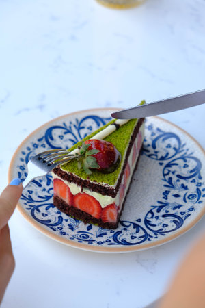 Close-up of a Beautiful Birthday Cake Decoration