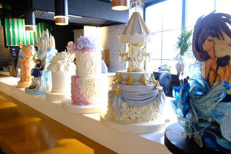 Close-up of a Beautiful Birthday Cake Decoration