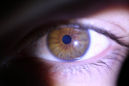 Beautiful macro closeup shot of a human's deep eyes