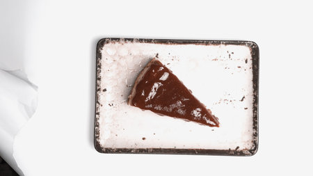 Layered Cake Slice on a Plate