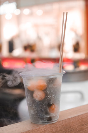 Traditional Syrian food and dessert in a glassの写真素材