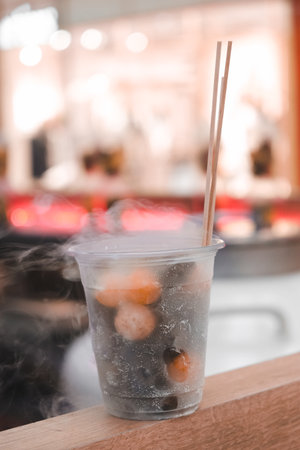 Traditional Syrian food and dessert in a glassの写真素材