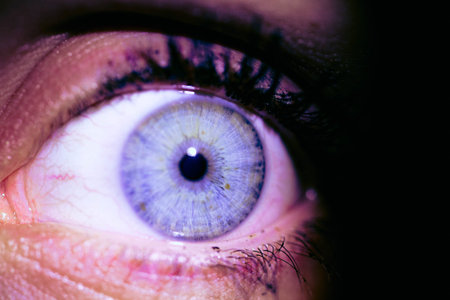 Beautiful macro closeup shot of a human's deep eyes