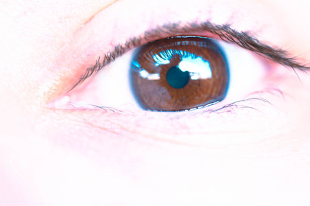 Beautiful macro closeup shot of a human's deep eyes