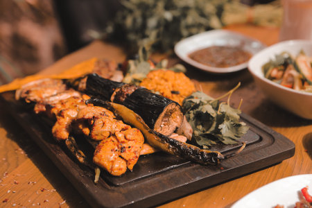 Juicy barbecue kebab with rich flavor