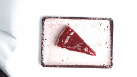 Layered Cake Slice on a Plate