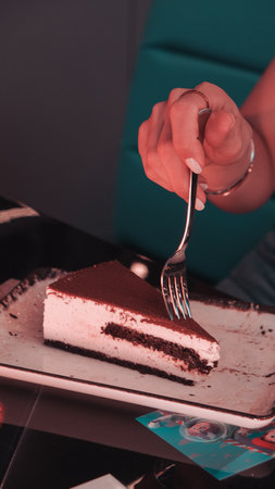 Birthday Cake with Modern Designの写真素材