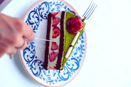 Close-up of a Beautiful Birthday Cake Decoration