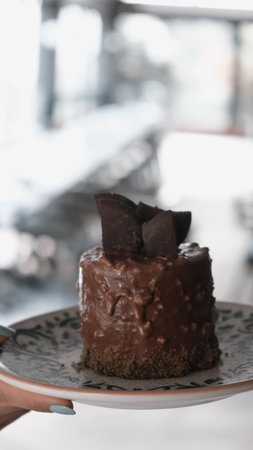 Festive Celebration Cake with Candlesの写真素材