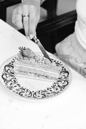 Festive Celebration Cake with Candlesの写真素材