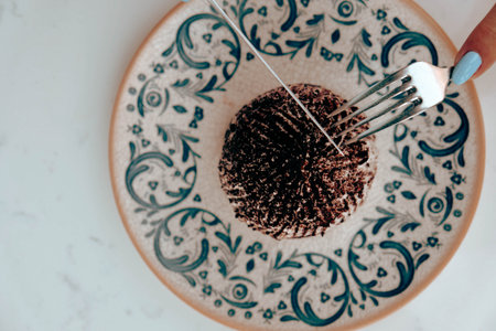 Cream Cake in Natural Lightの写真素材