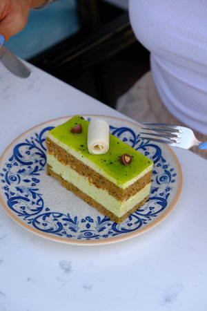 Close-up of a Beautiful Birthday Cake Decoration