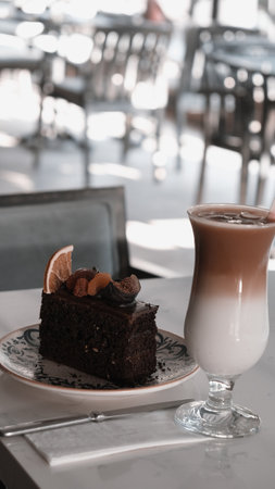 Homemade Cream Cake in Natural Lightの写真素材