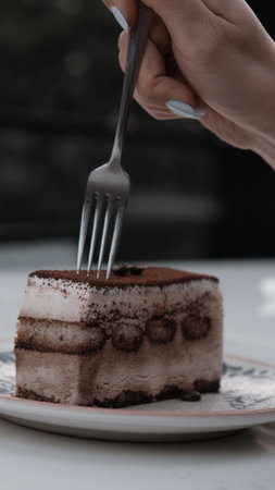 Homemade Cream Cake in Natural Lightの写真素材