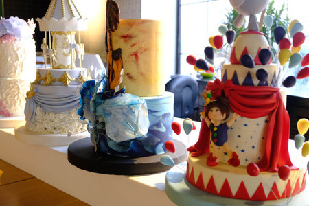 Festive Celebration Cake with Candles