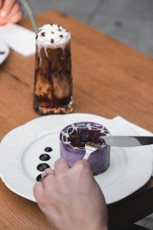 Cream Cake in Natural Lightの写真素材