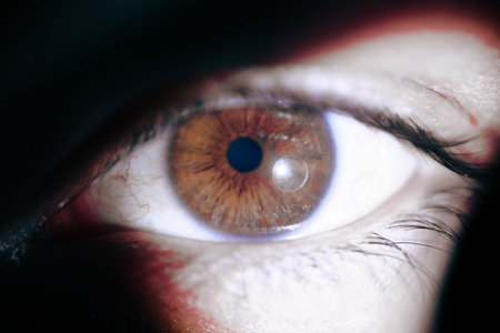 Beautiful macro closeup shot of a human's deep eyes