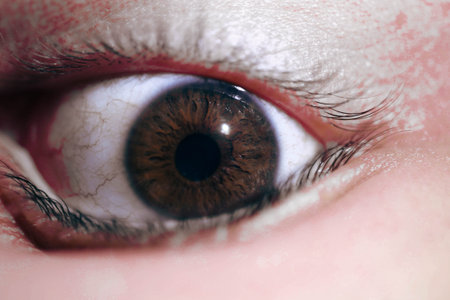Beautiful macro closeup shot of a human's deep eyes