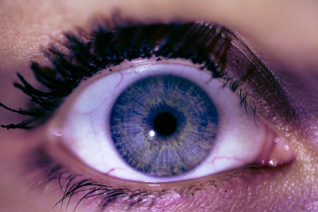 Beautiful macro closeup shot of a human's deep eyes