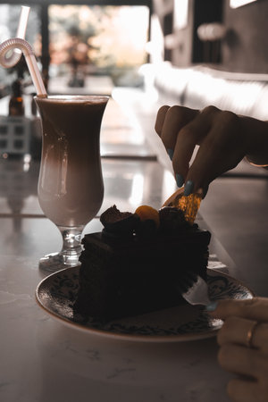Close-up of a Beautiful Birthday Cakeの写真素材