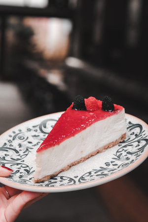 Homemade Cream Cake in Natural Light