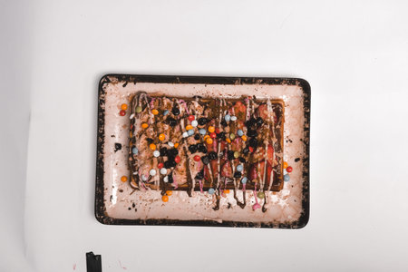 Close-up of a Beautiful Birthday Cake Decoration