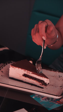 Fruit Topped Cake on White Backgroundの写真素材