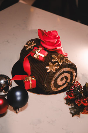 Birthday Cake with Colorful Sprinklesの写真素材