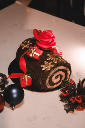 Rich and Indulgent Coffee Cake with a Streusel Toppingの写真素材