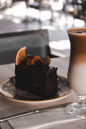 Creative Pastry Art: Birthday Cake with Modern Designの写真素材