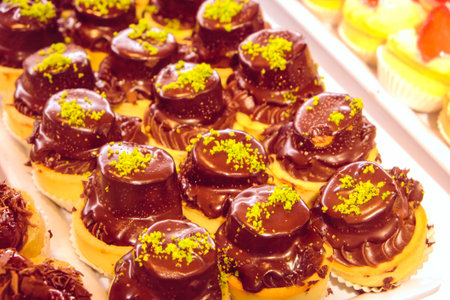 Double Chocolate Eclairs with Crunchy Topping