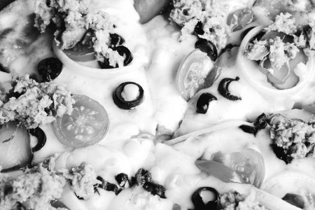 Delicious Mixture pizza Italian foodの写真素材