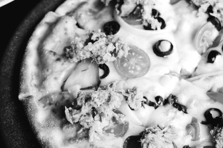 Delicious Mixture pizza Italian foodの写真素材