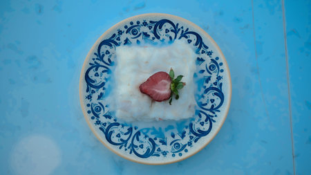 Traditional Ramadan Dessert Gullac on the table