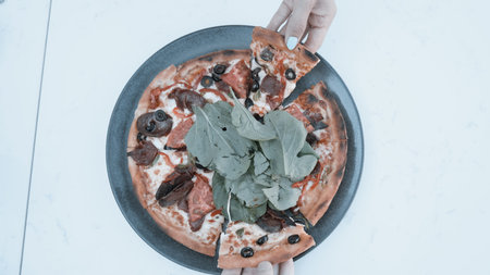 Delicious Mixture pizza Italian food