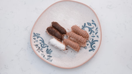 Delicious eclairs with a perfect balance of sweetness