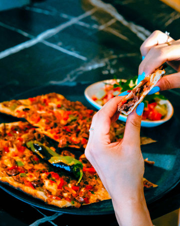 Turkish pizza pita with a different stuffing.