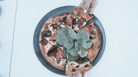 Delicious Mixture pizza Italian food