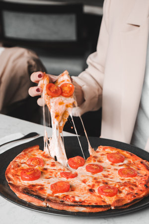 Delicious Mixture pizza Italian foodの写真素材