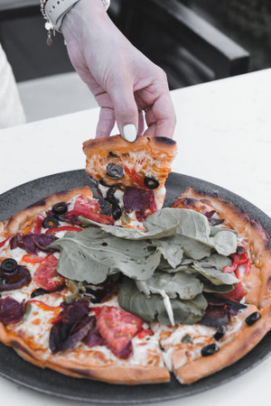 Delicious Mixture pizza Italian food