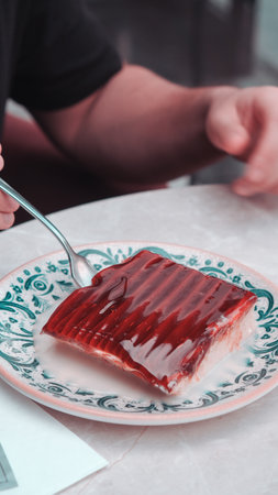 Delicious and Creamy Trilece Dessertの写真素材