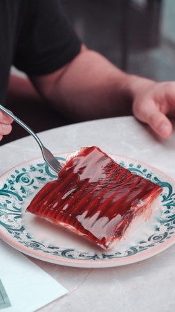 Delicious and Creamy Trilece Dessertの写真素材