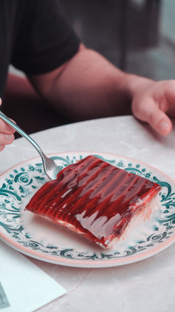 Delicious and Creamy Trilece Dessertの写真素材