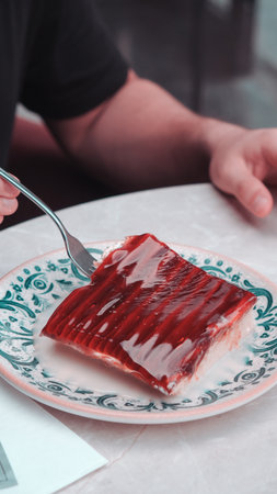 Delicious and Creamy Trilece Dessertの写真素材