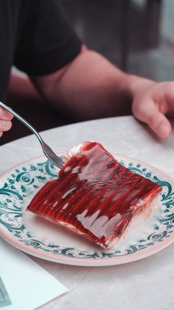 Delicious and Creamy Trilece Dessertの写真素材